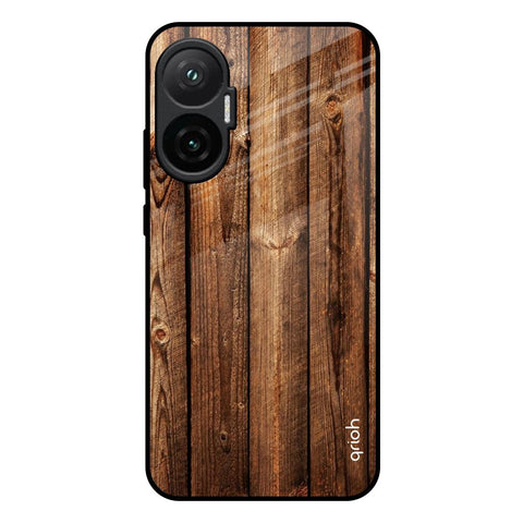 Timber Printed Poco F7 5G Glass Back Cover Online