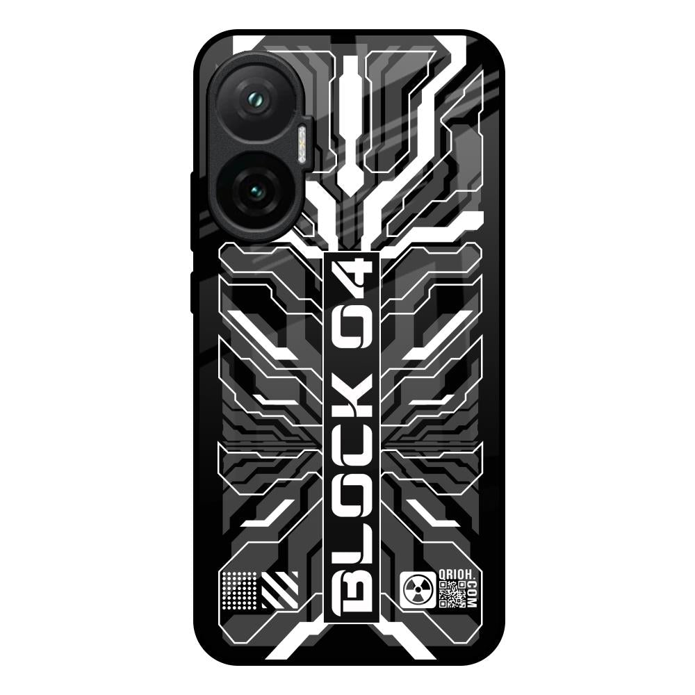 Monochrome Magic Poco F7 5G Glass Back Cover Online