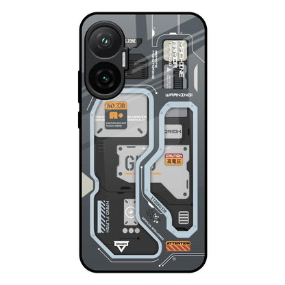 Retro Futuristic Poco F7 5G Glass Back Cover Online
