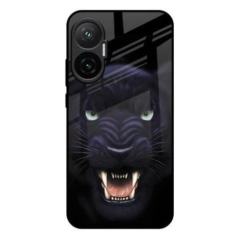 Angry Black Tiger Poco F7 5G Glass Back Cover Online