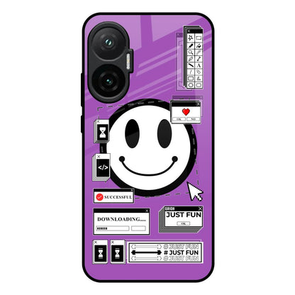 Code with Smile Poco F7 5G Glass Back Cover Online