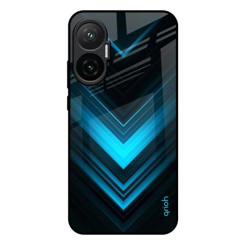 Vertical Blue Arrow Poco F7 5G Glass Back Cover Online