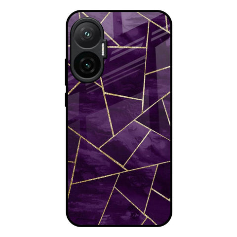 Geometric Purple Poco F7 5G Glass Back Cover Online