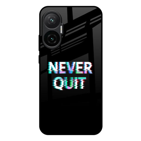 Never Quit Poco F7 5G Glass Back Cover Online