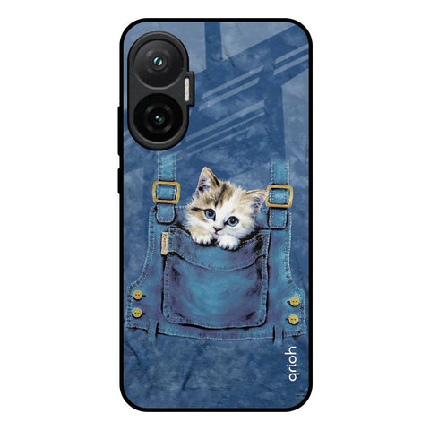 Kitty In Pocket Poco F7 5G Glass Back Cover Online