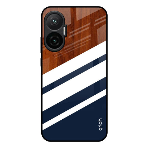 Bold Stripes Poco F7 5G Glass Back Cover Online
