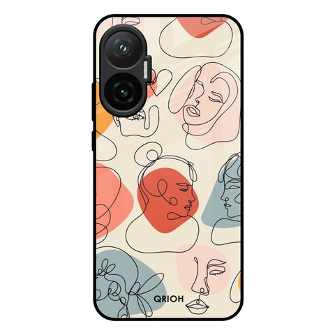 Abstract Faces Poco F7 5G Glass Back Cover Online