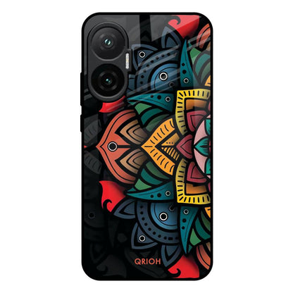 Retro Gorgeous Flower Poco F7 5G Glass Back Cover Online