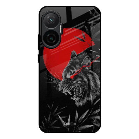 Red Moon Tiger Poco F7 5G Glass Back Cover Online