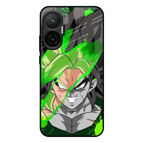 Anime Green Splash Poco F7 5G Glass Back Cover Online