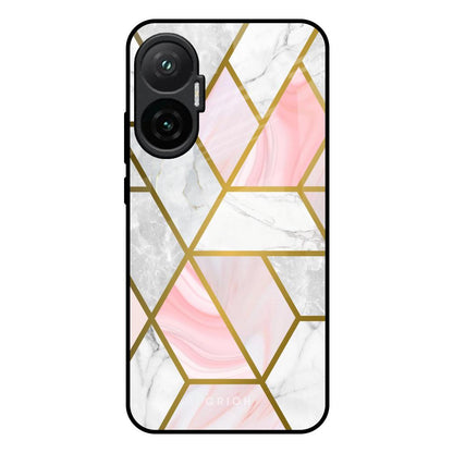 Geometrical Marble Poco F7 5G Glass Back Cover Online