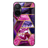 Electroplated Geometric Marble Poco F7 5G Glass Back Cover Online