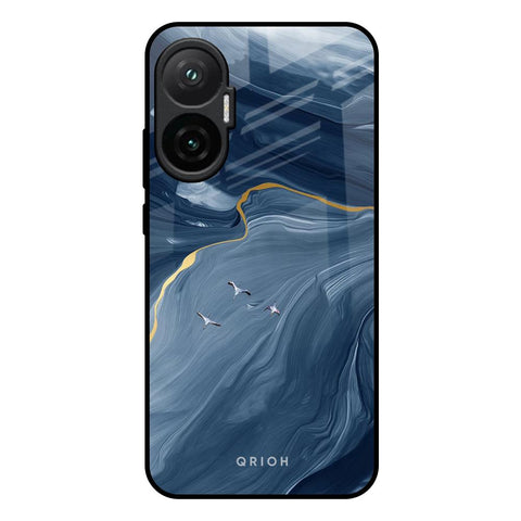 Deep Ocean Marble Poco F7 5G Glass Back Cover Online