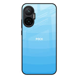 Wavy Blue Pattern Poco F7 5G Glass Back Cover Online