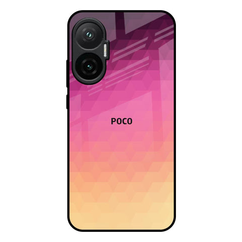 Geometric Pink Diamond Poco F7 5G Glass Back Cover Online