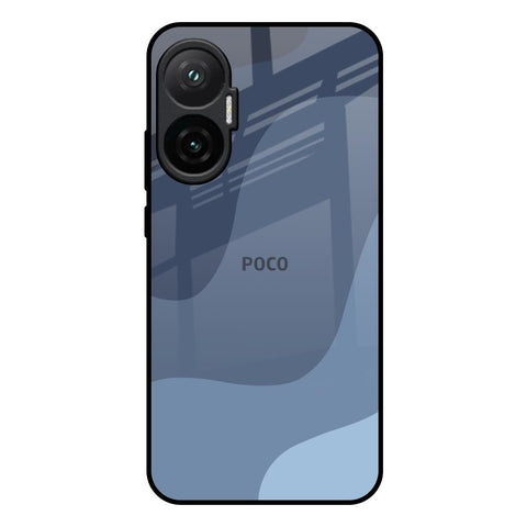 Navy Blue Ombre Poco F7 5G Glass Back Cover Online