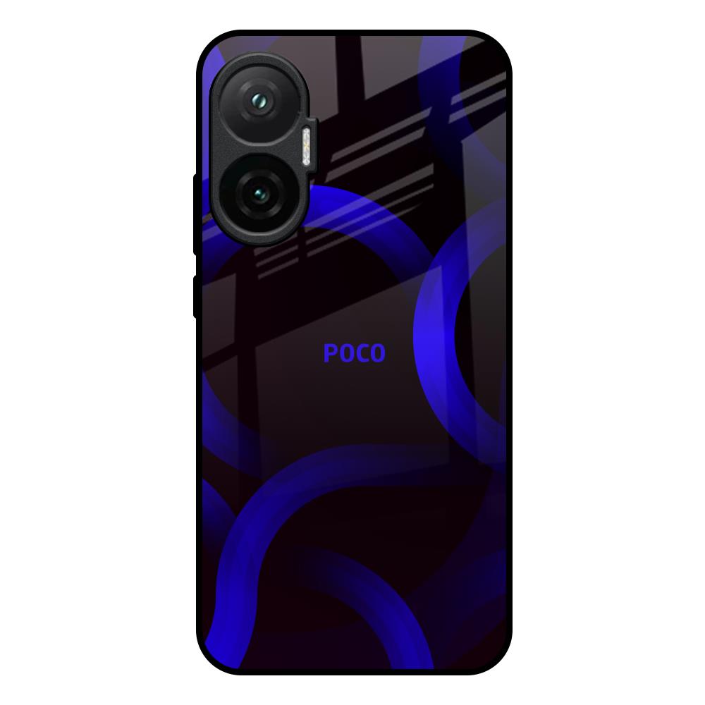 Blue Ring Light Poco F7 5G Glass Back Cover Online