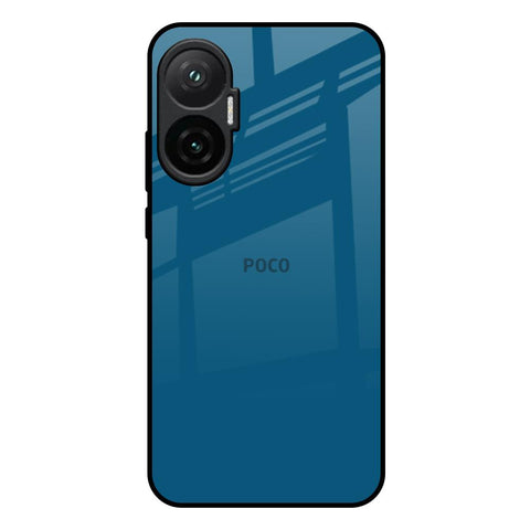 Cobalt Blue Poco F7 5G Glass Back Cover Online