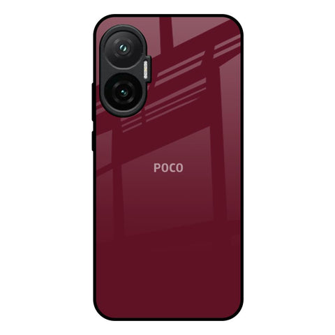Classic Burgundy Poco F7 5G Glass Back Cover Online
