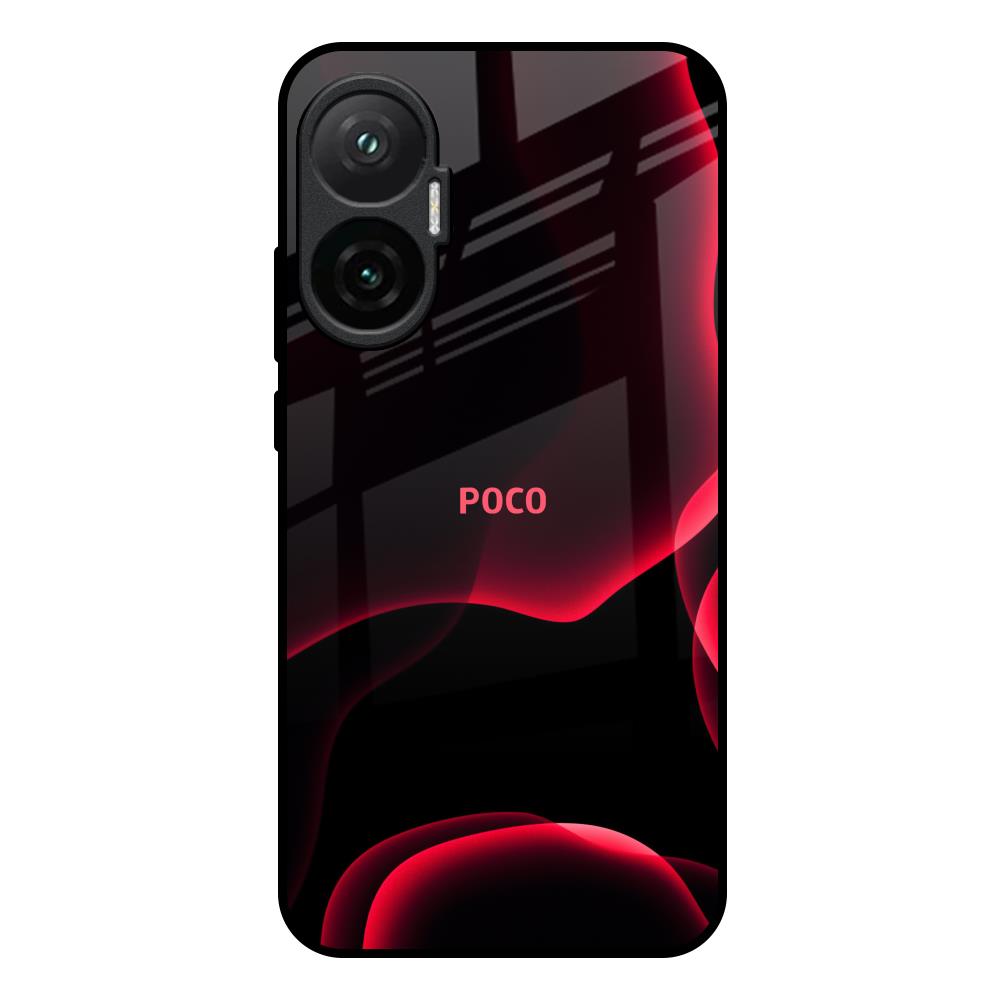 Red Thunder Poco F7 5G Glass Back Cover Online