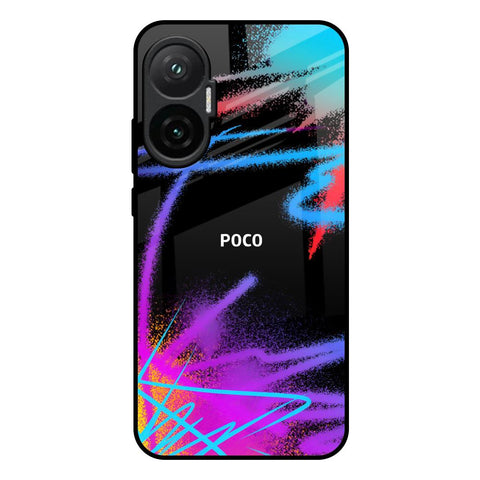Brushy Color Poco F7 5G Glass Back Cover Online