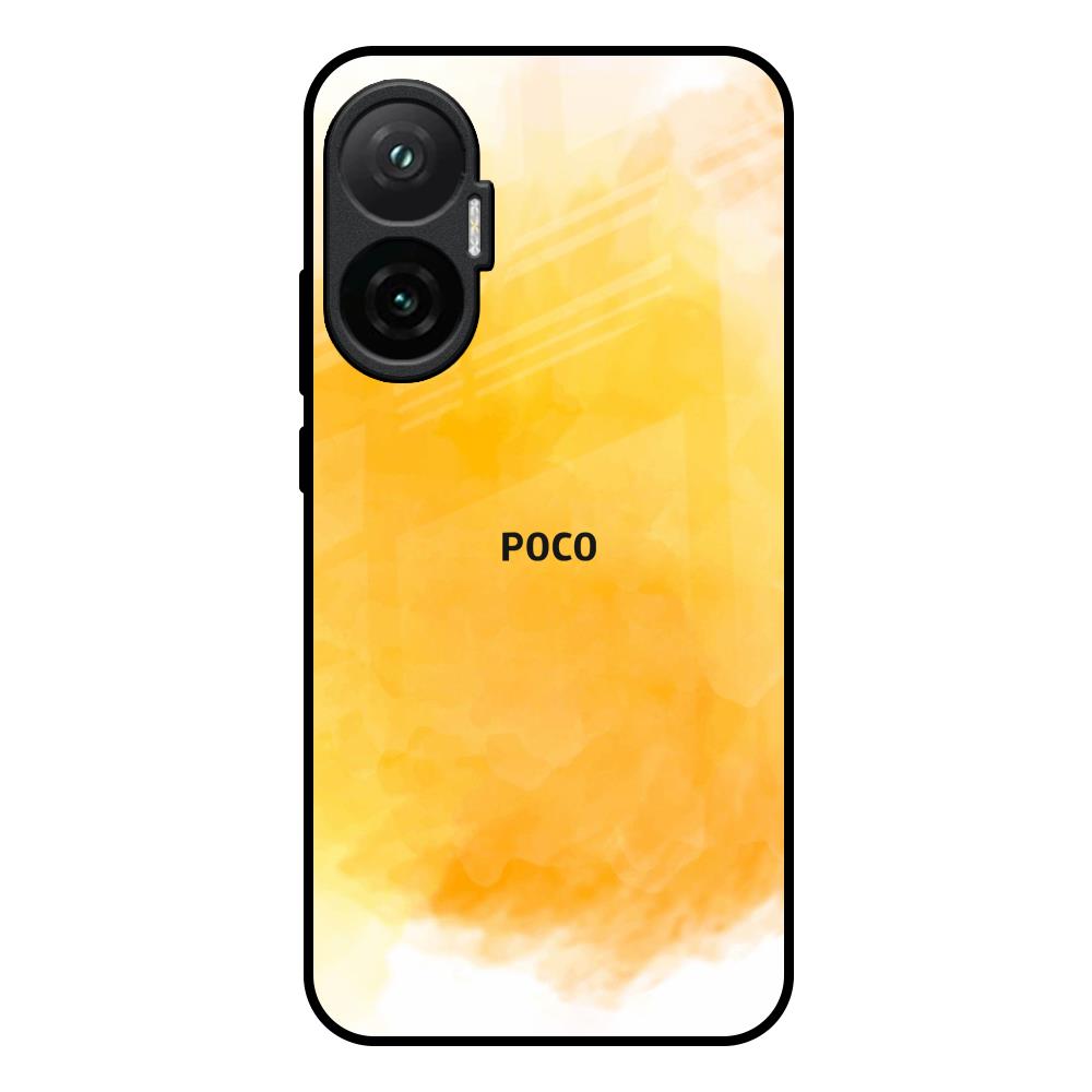 Rustic Orange Poco F7 5G Glass Back Cover Online