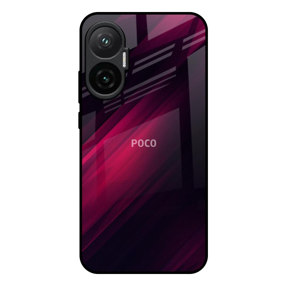 Razor Black Poco F7 5G Glass Back Cover Online