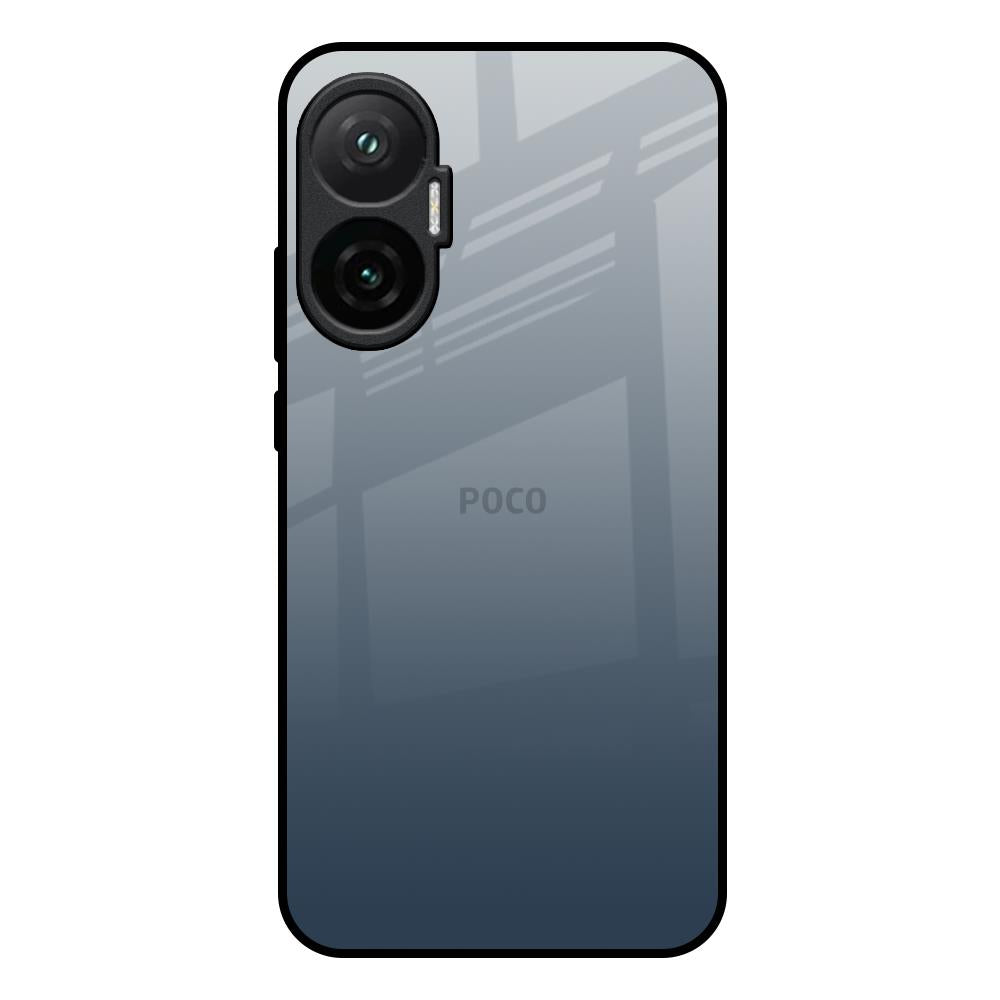 Smokey Grey Color Poco F7 5G Glass Back Cover Online