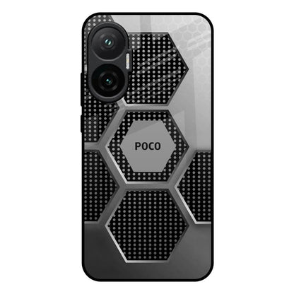Hexagon Style Poco F7 5G Glass Back Cover Online