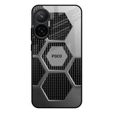 Hexagon Style Poco F7 5G Glass Back Cover Online
