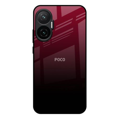 Wine Red Poco F7 5G Glass Back Cover Online
