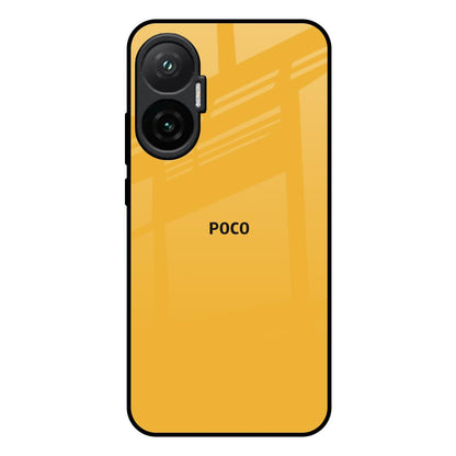 Fluorescent Yellow Poco F7 5G Glass Back Cover Online