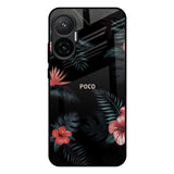 Tropical Art Flower Poco F7 5G Glass Back Cover Online