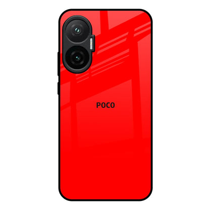 Blood Red Poco F7 5G Glass Back Cover Online