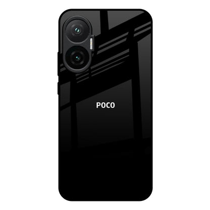 Jet Black Poco F7 5G Glass Back Cover Online