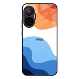 Wavy Color Pattern Poco F7 5G Glass Back Cover Online