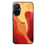 Magma Color Pattern Poco F7 5G Glass Back Cover Online