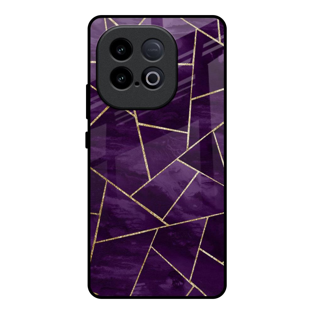Geometric Purple iQOO Neo 10 5G Glass Back Cover Online