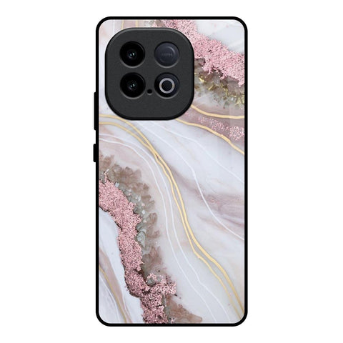 Pink & Gold Gllitter Marble iQOO Neo 10 5G Glass Back Cover Online
