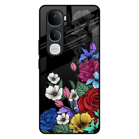 Rose Flower Bunch Art Vivo Y400 Pro 5G Glass Back Cover Online