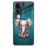 Adorable Baby Elephant Vivo Y400 Pro 5G Glass Back Cover Online