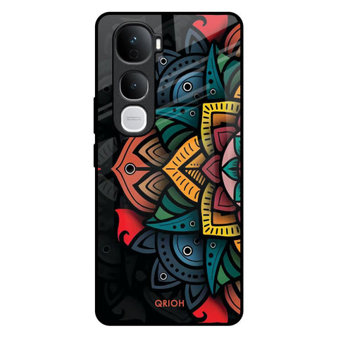 Retro Gorgeous Flower Vivo Y400 Pro 5G Glass Back Cover Online
