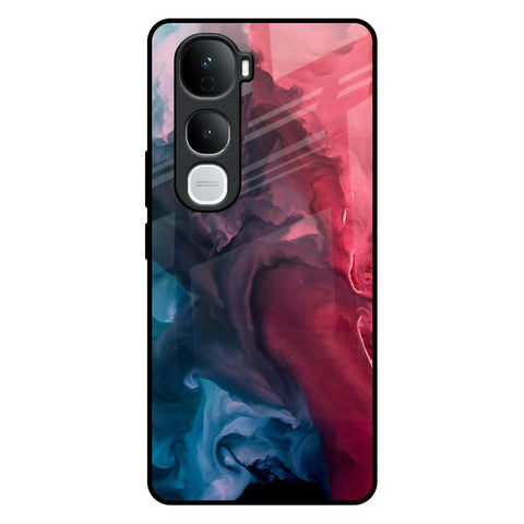 Blue & Red Smoke Vivo Y400 Pro 5G Glass Back Cover Online