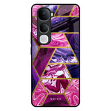 Electroplated Geometric Marble Vivo Y400 Pro 5G Glass Back Cover Online