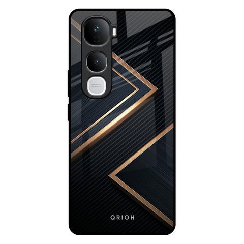 Sleek Golden & Navy Vivo Y400 Pro 5G Glass Back Cover Online