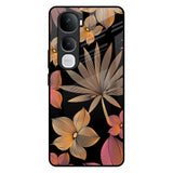Lines Pattern Flowers Vivo Y400 Pro 5G Glass Back Cover Online
