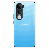 Wavy Blue Pattern Vivo Y400 Pro 5G Glass Back Cover Online