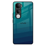 Green Triangle Pattern Vivo Y400 Pro 5G Glass Back Cover Online