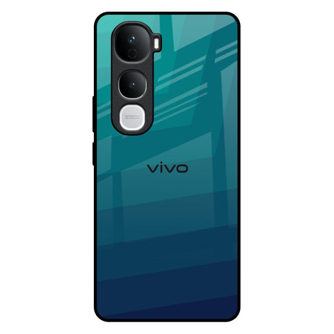Green Triangle Pattern Vivo Y400 Pro 5G Glass Back Cover Online