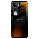 Orange Black Fusion Vivo Y400 Pro 5G Glass Back Cover Online